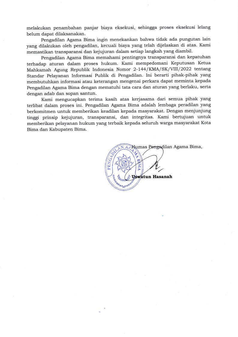 Press Release PA Bima 2