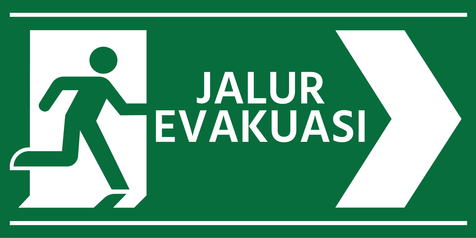 jalur evakuasi greenkanan 50cm x 25cm